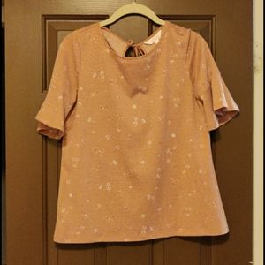 Short bell sleeve top